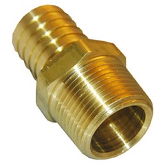 	1/4 MALE PIPE THREAD X 3/16 BRASS HOSE BARB ADAPTER