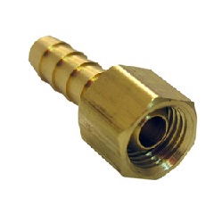 1/4 SWIVEL FEMALE PIPE THREAD X 5/16 BRASS HOSE BARB ADAPTER