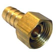 3/8 SWIVEL FEMALE PIPE THREAD X 3/8 BRASS HOSE BARB ADAPTER