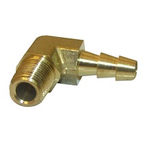 1/8 MALE PIPE THREAD X 1/4 BRASS HOSE BARB ELL