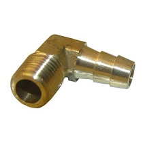 1/8 MALE PIPE THREAD X 3/8 BRASS HOSE BARB ELL
