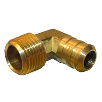 1/2 MALE PIPE THREAD X 5/8 BRASS HOSE BARB ELL