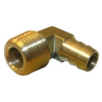 1/2 MALE PIPE THREAD X 1/2 BRASS HOSE BARB ELL
