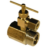 1/2 FEMALE PIPE THREAD X 1/2 MALE PIPE THREAD X 1/4 COMPRESSION NEEDLE VALVE ADAPTER