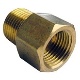 1/8 FEMALE PIPE THREAD X 1/8 MALE PIPE THREAD BRASS COUPLING
