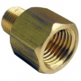 1/4 FEMALE PIPE THREAD X 1/8 MALE PIPE THREAD BRASS COUPLING