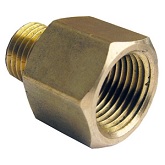 1/4 FEMALE PIPE THREAD X 1/4 MALE PIPE THREAD BRASS COUPLING