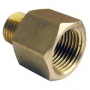 1/4 FEMALE PIPE THREAD X 1/4 MALE PIPE THREAD BRASS COUPLING