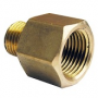 3/8 FEMALE PIPE THREAD X 1/4 MALE PIPE THREAD BRASS COUPLING