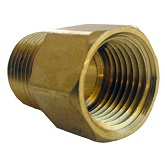 1/2 FEMALE PIPE THREAD X 1/2 MALE PIPE THREAD BRASS COUPLING