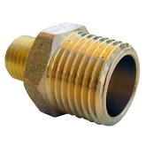 1/2 MALE PIPE THREAD X 1/4 MALE PIPE THREAD BRASS HEX NIPPLE