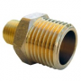 1/2 MALE PIPE THREAD X 1/4 MALE PIPE THREAD BRASS HEX NIPPLE