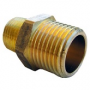 3/4 MALE PIPE THREAD X 1/2 MALE PIPE THREAD BRASS HEX NIPPLE