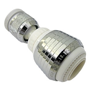 Swivel Spray, Dual Thread, White, 360 Degree