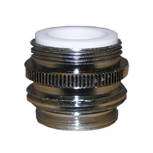 	Dual Thread Faucet Aerator Adapter, 15/16-27 Male X 55/64 Female Aerator