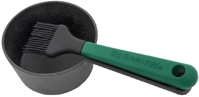 Big Green Egg Cast Iron Sauce Pot w/ Basting Brush  