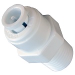 Plastic Push In Fitting, 1/4-Inch Od Tube X 3/8-Inch Male Pipe Thread Adapter