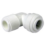 Plastic Push In Fitting, 3/8-Inch Od X 3/8-Inch , Tube X Male Pipe Thread 90 Degree Elbow