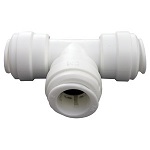 Plastic Push In Fitting, 3/8-Inch Od Tube X Tube X Tube Tee