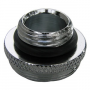 Male aerator adapter, 5/8" x 24 male threads. Use with standard female