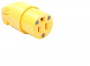 Legrand 4887YCC10 Electrical Connector, 2 -Pole, 15 A, 125 V, NEMA: NEMA 5-15R, Yellow