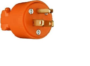 Legrand 6867OCC10 Electrical Plug, 2 -Pole, 15 A, 125 V, NEMA: NEMA 5-15P, Orange