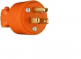 Legrand 6867OCC10 Electrical Plug, 2 -Pole, 15 A, 125 V, NEMA: NEMA 5-15P, Orange
