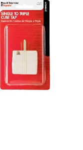 Legrand 1482IBPCC5 Triple Adapter, 15 A, 125 V, NEMA: NEMA 5-15R, Ivory