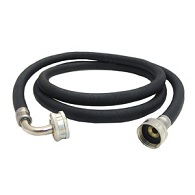 6 Foot Rubber Washing Machine Hose, With Elbow, 3/4Inch Female Hose Thread X 3/4Inch Female Hose Thr