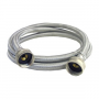 4 Foot Stainless Steel Washing Machine Hose, 3/4Inch Female Hose Thread X 3/4Inch Female Hose Thread