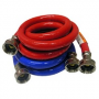 Red And Blue Rubber Washing Machine Hoses, 3/4- Inch Female Hose Thread x 3/4-Inch Female Hose Threa