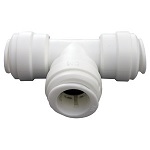 Plastic Push In Fitting, 3/8-Inch Od Tube X 3/8-Inch Od Tube X 1/4-Inch Od Tube Tee
