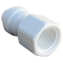 Plastic Push In Fitting, 1/4-Inch Od Tube X 1/4-Inch Female Pipe Thread Adapter