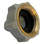 Plastic Push Fitting, 1/4-Inch Od Tubing X 3/4-Inch Female, Brass Hose Thread Adapter