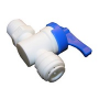 Plastic Push Fitting, 3/8-Inch Od Tubing X 3/8-Inch Male Pipe Thread, Straight Shut Off Valve