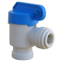 Plastic Push Fitting, 3/8-Inch Od Tubing X 3/8-Inch Female Pipe Thread, Angle Shut Off Valve
