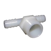 Nylon Barb Fitting, 3/8X3/8X1/2-Inch Insert X Insert X Male Pipe Thread Tee, Use With I.D. Size Poly