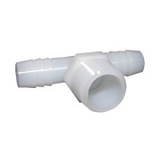 Nylon Barb Fitting, 1/2-Inch Insert X Insert X Male Pipe Thread Tee, Use With I.D. Size Poly Tubing