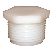 Nylon Barb Fitting, 1/2-Inch Male Pipe Thread Hex Head Plug