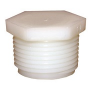 Nylon Barb Fitting, 1/2-Inch Male Pipe Thread Hex Head Plug