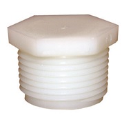 Nylon Barb Fitting, 3/4-Inch Male Pipe Thread Hex Head Plug