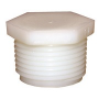 Nylon Barb Fitting, 3/4-Inch Male Pipe Thread Hex Head Plug