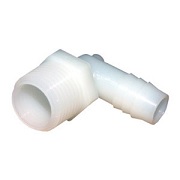 Nylon Barb Fitting, 3/8-Inch , Insert X Male Pipe, 90 Degree Elbow, Use With I.D. Size Poly Tubing