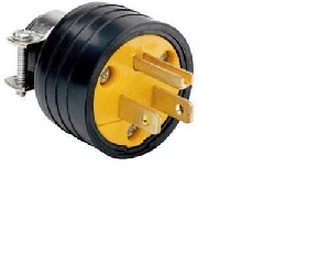 Legrand 111GMCCC10 Electrical Residential Plug, 2 -Pole, 15 A, 125 V, NEMA: NEMA 5-15P, Black