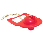 Kohler, Red,Square Back Toilet Flapper, With Chain