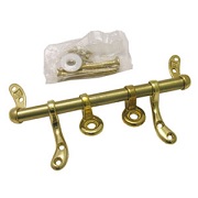 Replacement Toilet Seat Hinge, Polished Brass Finish With Bolts And Nuts. Fits Most Seats
