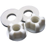Toilet Seat Hinge Plastic 3/8 Inch Bolt Nuts And Washers, [2] Each