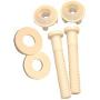 Toilet Seat Hinge Bolts Plastic 3/8 Inch X 2- 1/4 Inch Bolts With Nuts And Washers ,[2] Each
