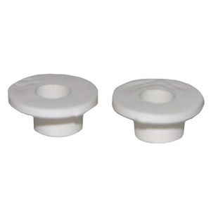 White Plastic Self Aligning Toilet Seat Hinge Washers,One Pair,Fits Most Toilet Seats