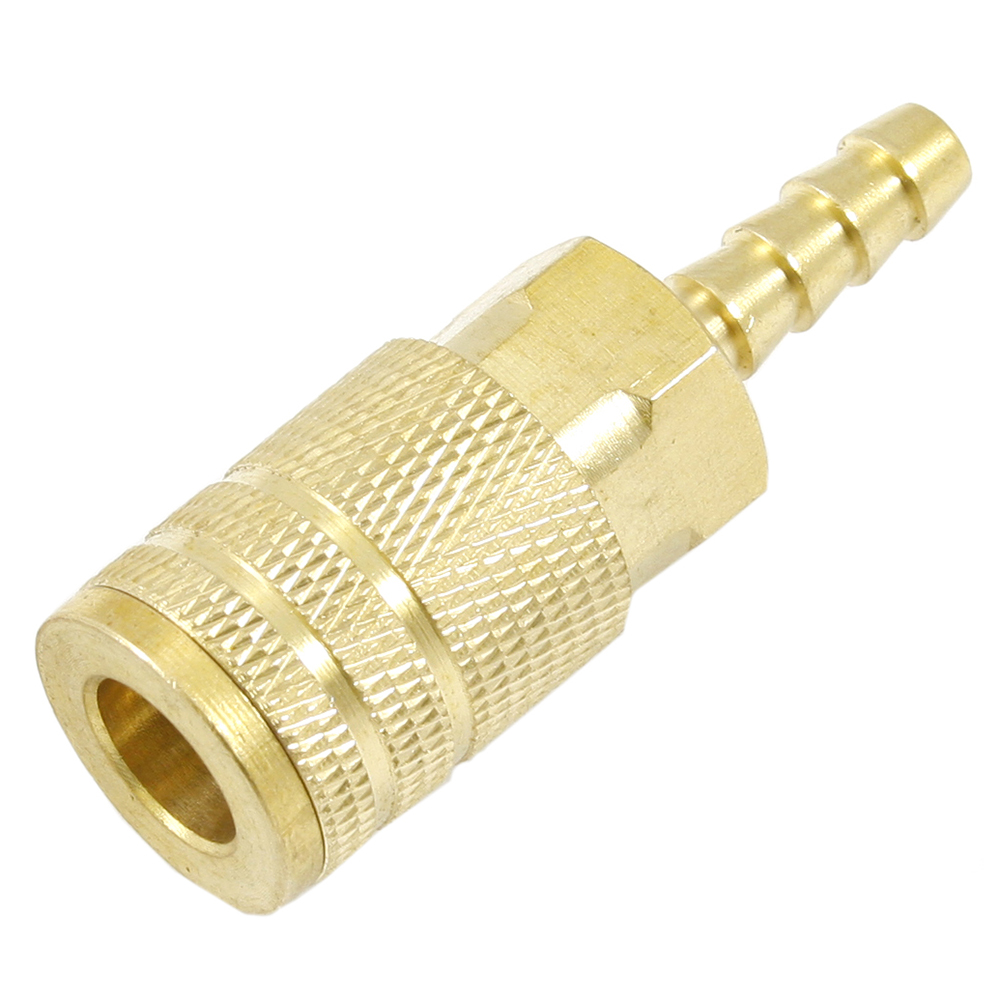 Industrial/Milton Style Coupler, 1/4 in x 1/4 in Hose Barb